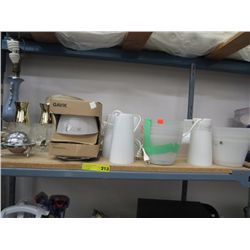 Shelf lot of household goods