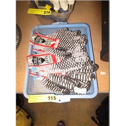 Tray of reinforced work gloves - five pairs