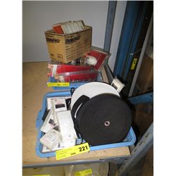 Two trays of sewing supplies and repair supplies