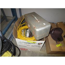 Circular saw, power sander and tool box