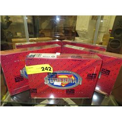 Five boxes of superman collector cards