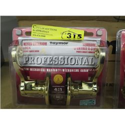Keyed lever style exterior door locks