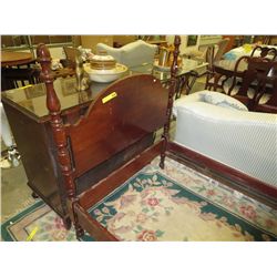 Vintage twin bed frame with headboard/footboard