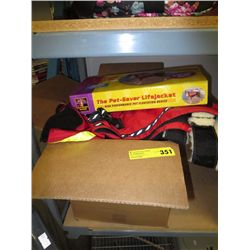 Box of dog gear