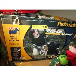 Pop up kennel for a small dog