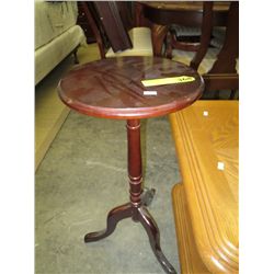 Small round table 28" tall 12" dia.