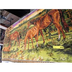 Wall tapestry of horses 74" x 48"