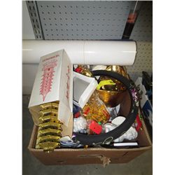 Box of household and decorative items