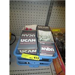 Two tray of fasteners and one of nuts and bolts