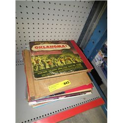 Stack of vinyl records