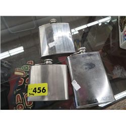 3 stainless steel flasks
