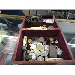 Wooden box of vintage treasure