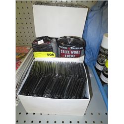 Box of steel wool and 2 boxes of wallets
