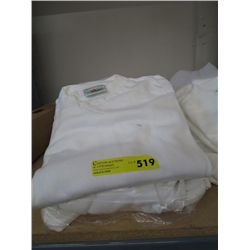 5 White sweat shirts - sized med and large