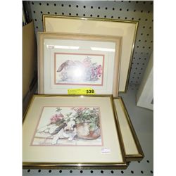 5 framed pictures