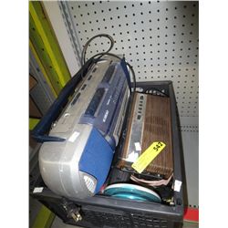 large box of assorted electronics
