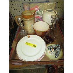 Vintage china and glassware