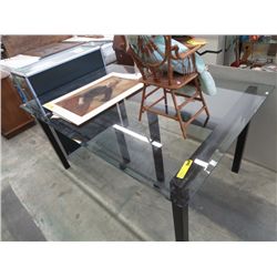Dining table - smoked glass top