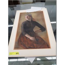 Matted portrait of a woman