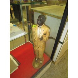 Louis Armstrong 22" wood statue