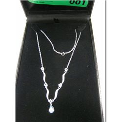 Diamond & blue topaz necklace
