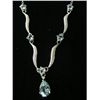 Image 2 : Diamond & blue topaz necklace