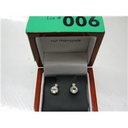 Yellow topaz diamond stud earrings