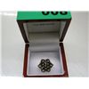 Image 1 : Brown topaz gemstone ring set with 5 diamonds