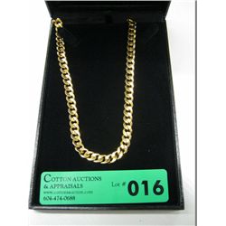 Man's 14kt gold clad link necklace - 20 inch