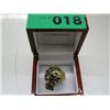 Image 1 : Man's solid bronze skull & finger ring