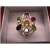 Image 2 : Multi-gemstone .925 silver custom made ring