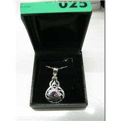 2. carat mystic topaz sterling silver necklace