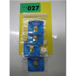 4x .999 solid gold certified bars.