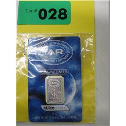 Certified Turkish mint silver bar