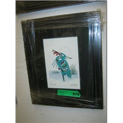 Framed art card by Richard Shorty