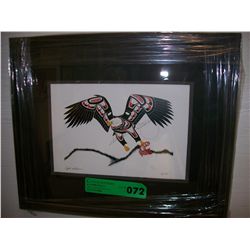 Framed art card by Richard Shorty