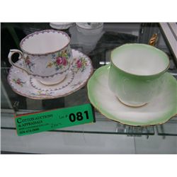 Two Royal Albert cups and saucers