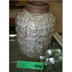 Hand crafted pottery vase