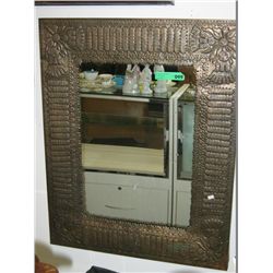 Metal framed mirror - Mexican style