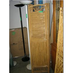 Trifold bamboo screen