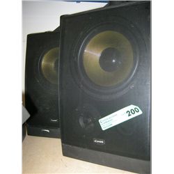 Pair of two-way bass base reflex speakers