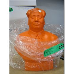 Orange Chairman Mao bust 11"