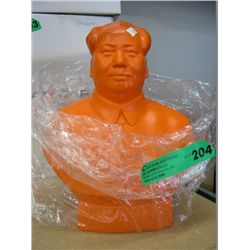 Orange Chairman Mao bust 11"