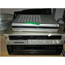 Four pieces of stereo components