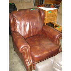 Brown leather reclining chair - NEW