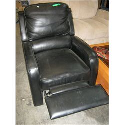 Black leather reclining chair - NEW