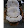 Image 1 : Bamboo upholstered swivel chair