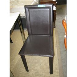 Leather wrapped dining chairs