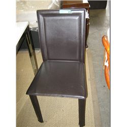 Leather wrapped dining chairs
