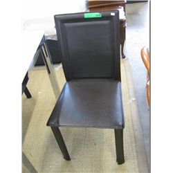 Leather wrapped dining chairs